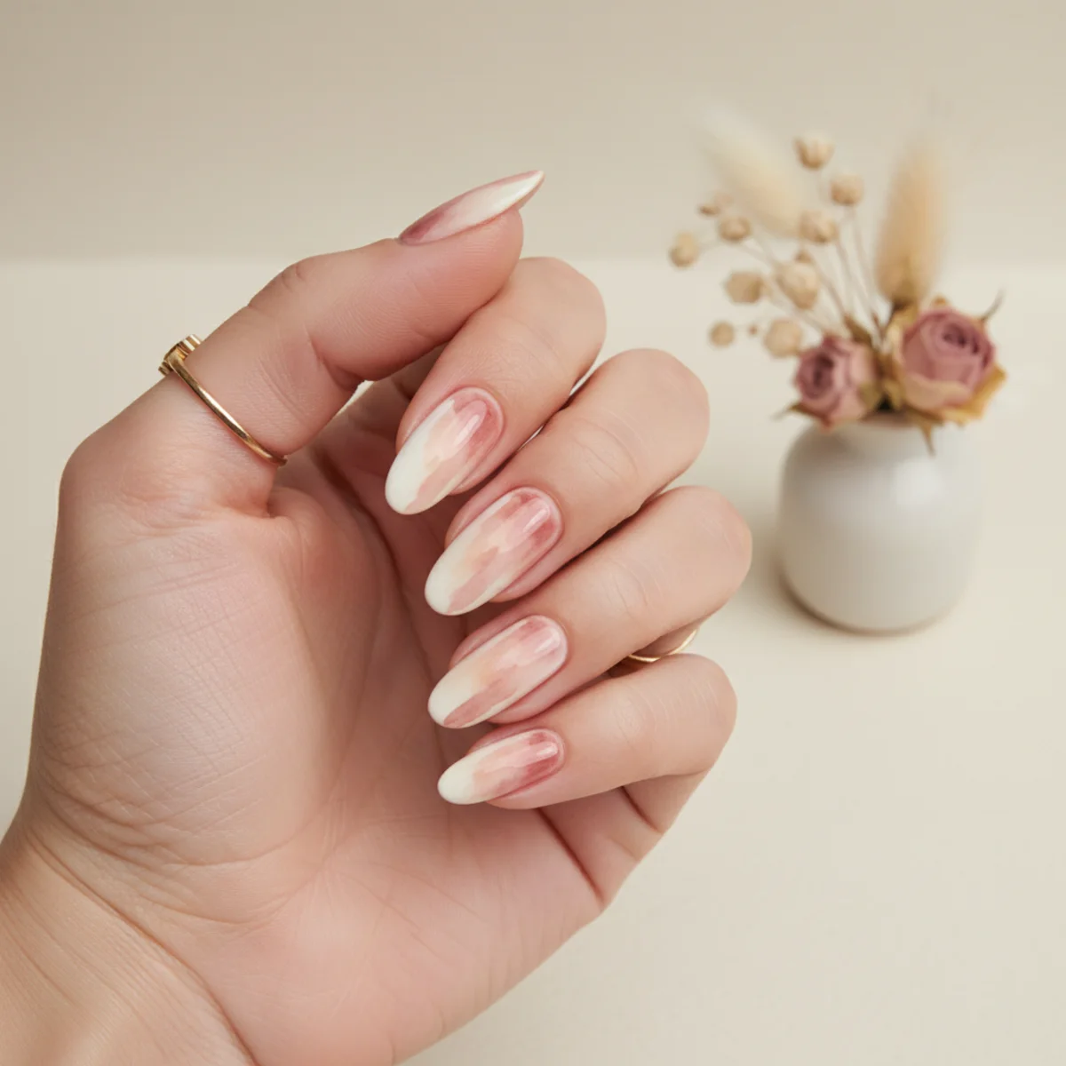 Single Star Accent — minimalist nail design ideas