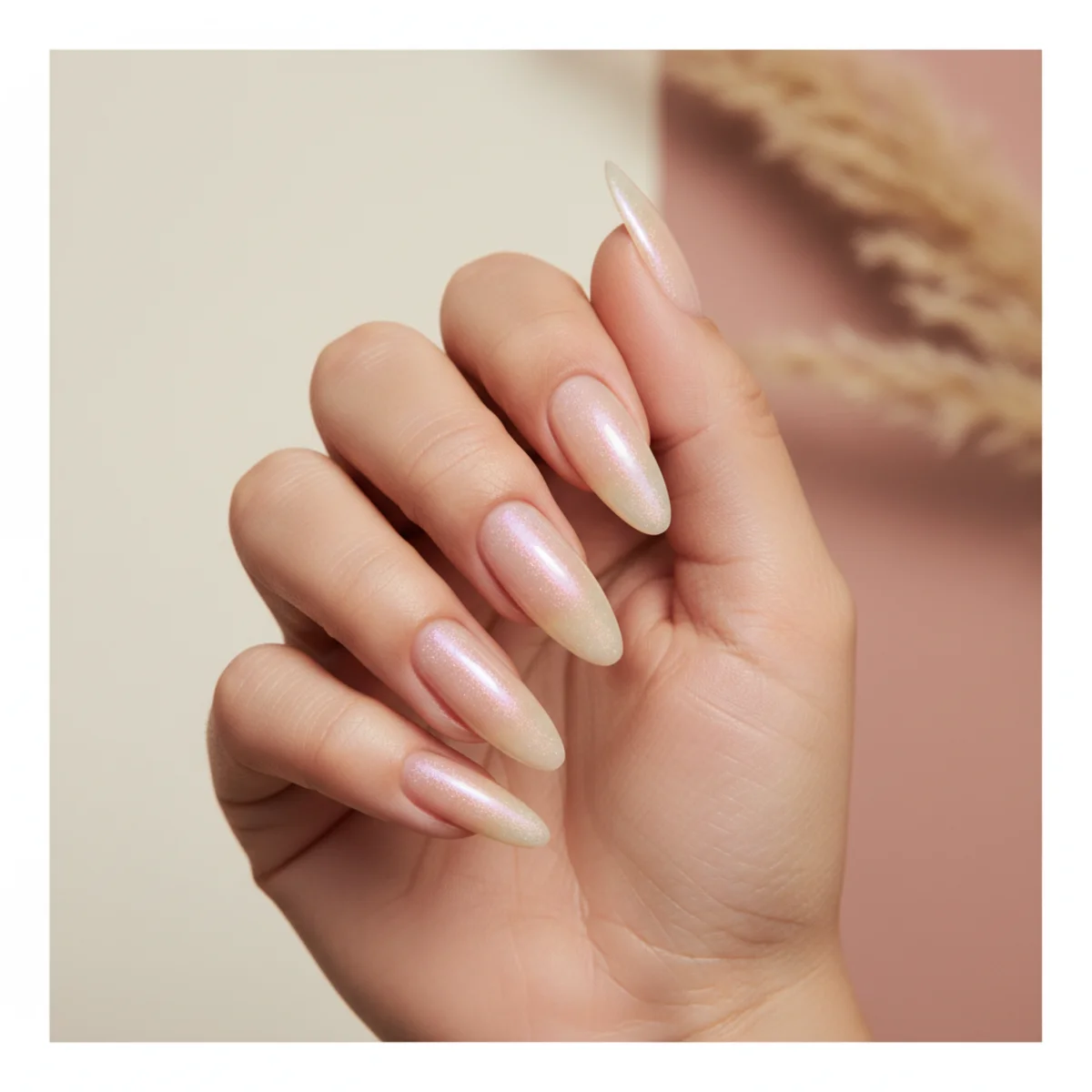 Sheer Pink With Star Confetti — nail art design ideas for short nails