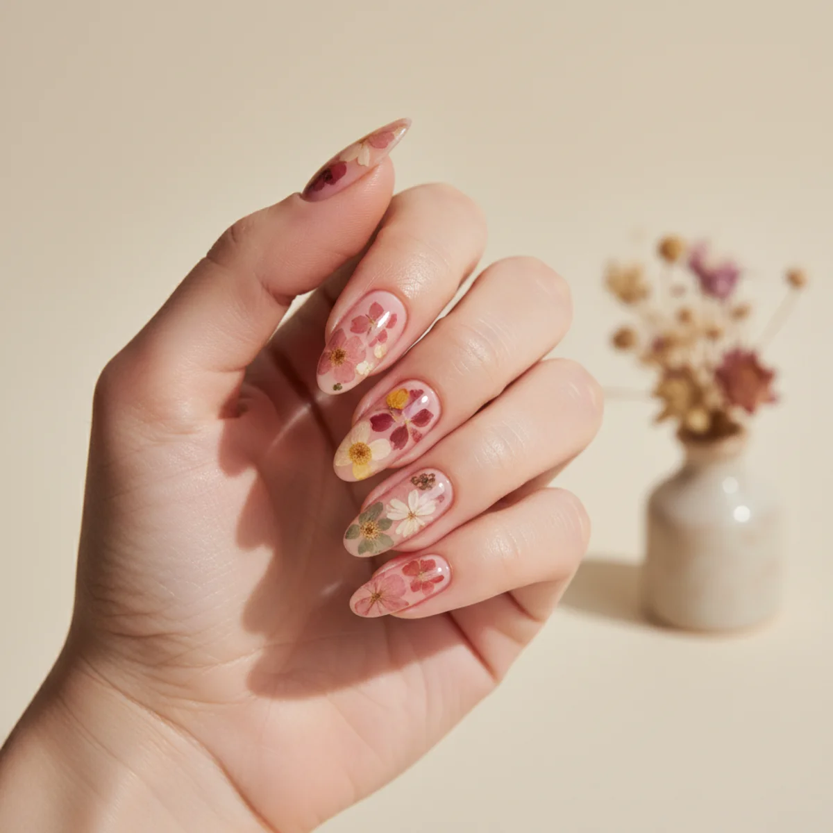 Tonal Nude Stripe — nail art design ideas for short nails