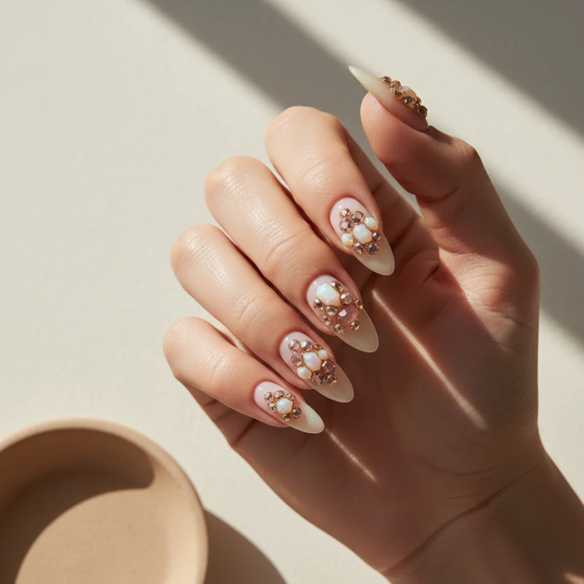 Negative Space Half French — nail art design ideas for short nails
