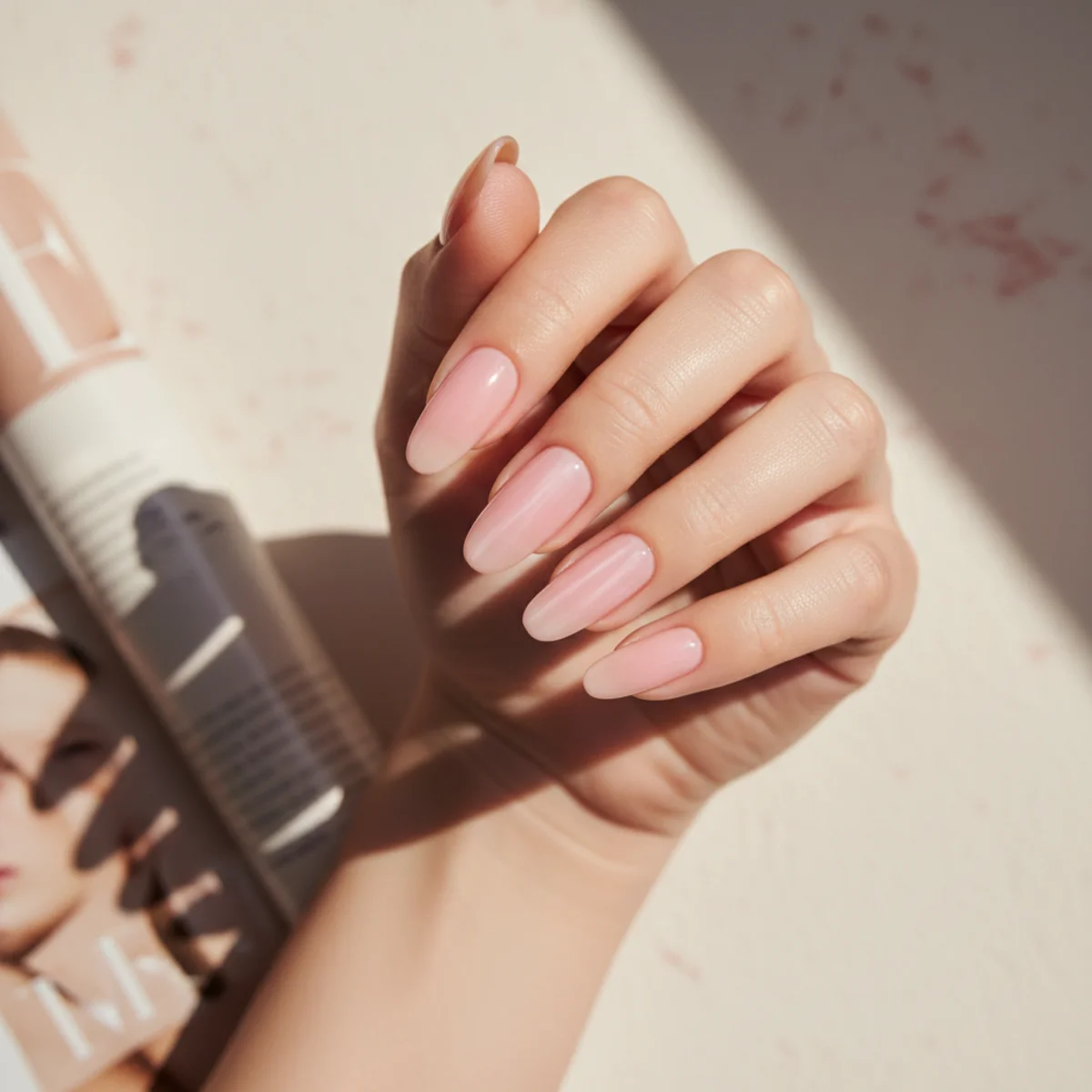 Champagne Foil Short — nail art design ideas for short nails