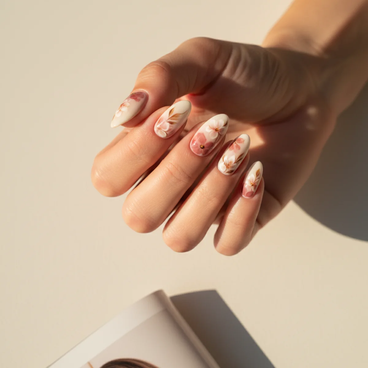 Cloud Cluster Accent — nail art design ideas