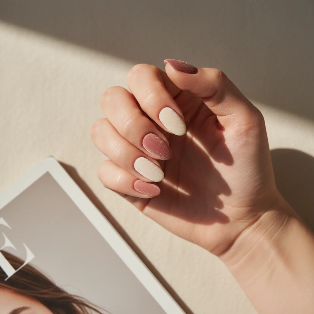 Smoke Ribbon Across Two Fingers — nail art design ideas
