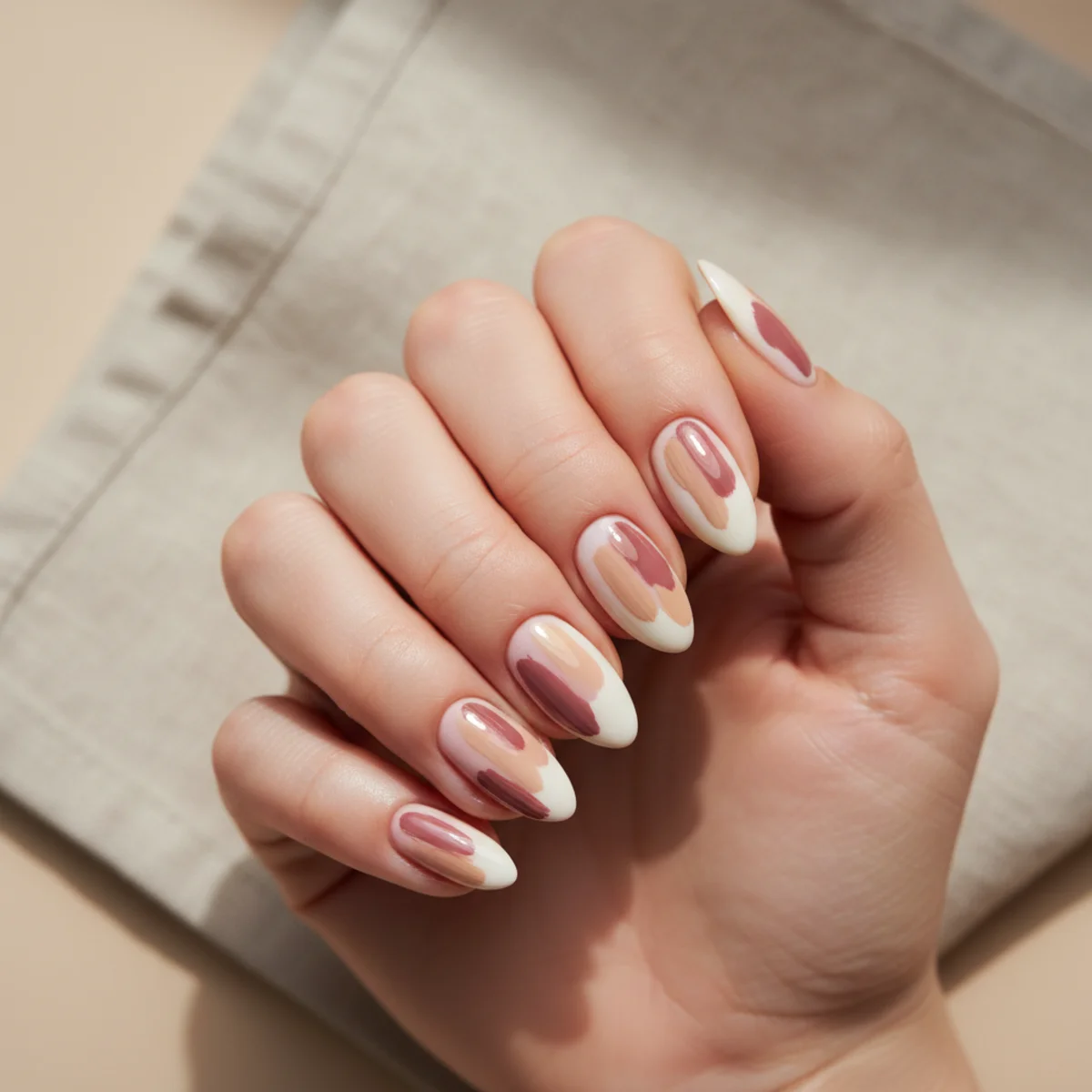 Glazed Donut With Pink Undertone — nail art design ideas