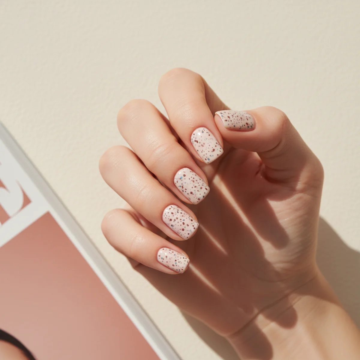 Aurora Pearl Coffin — nail art design ideas