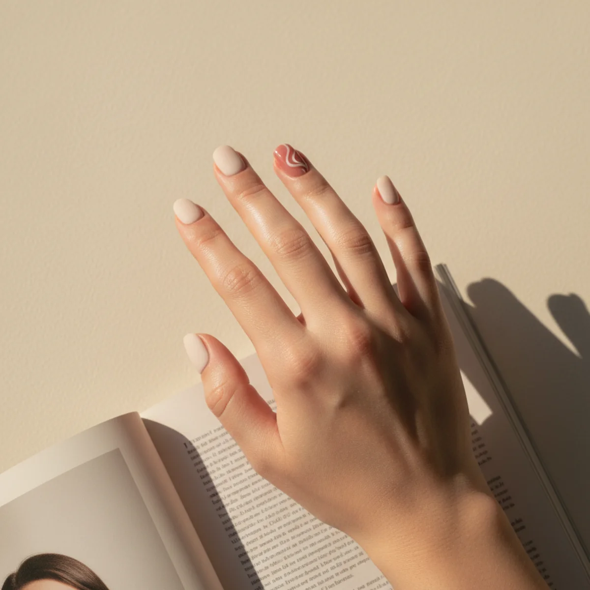 Negative Space Half French — nail art design ideas