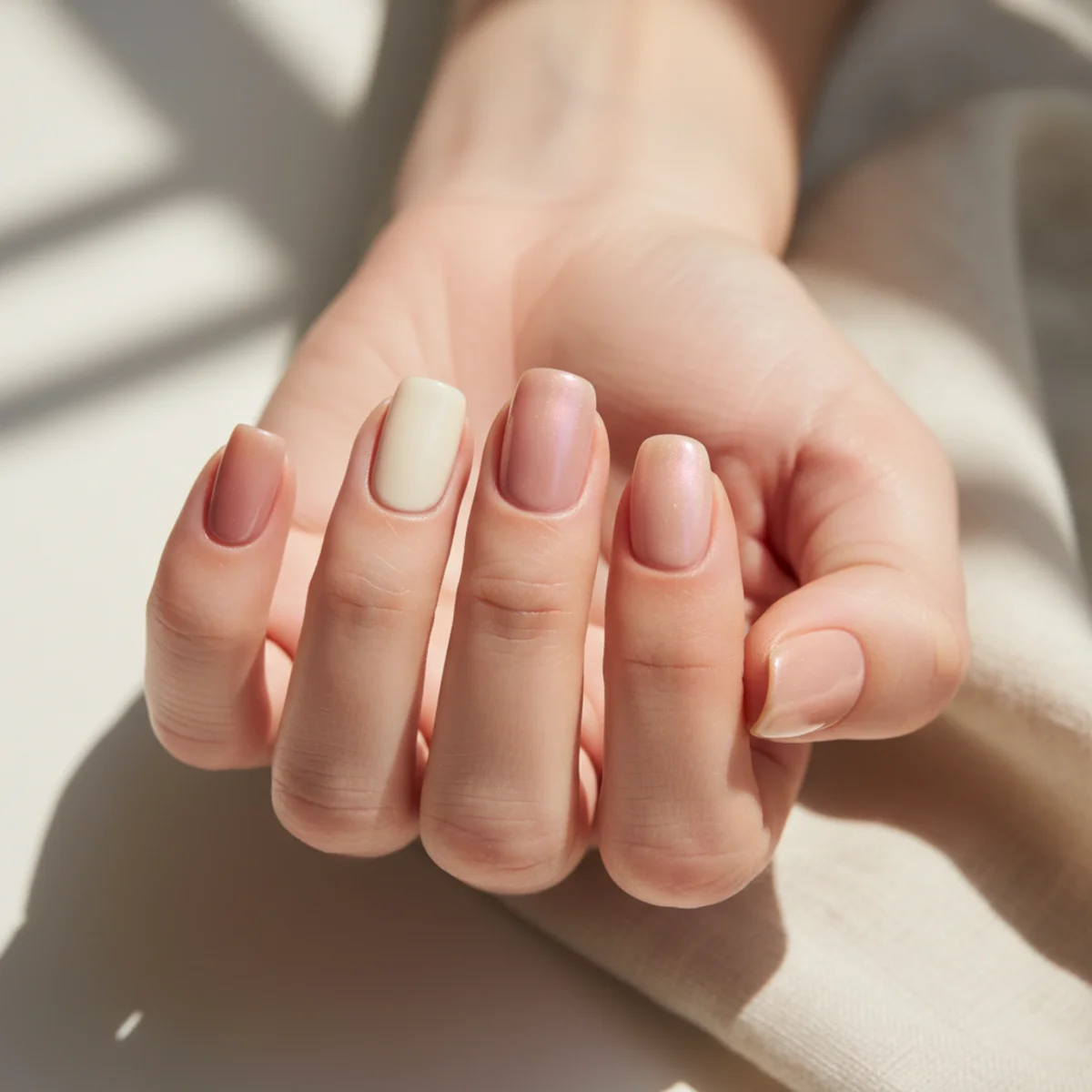 Red Aura Halo — nail color design ideas