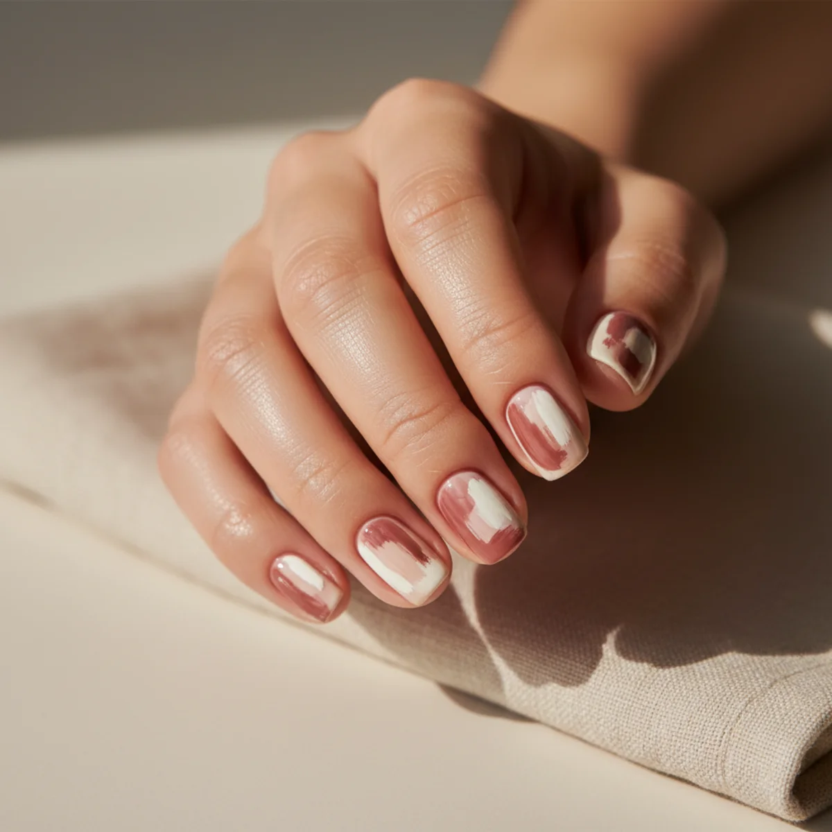 Blue Chrome Mirror — nail color design ideas