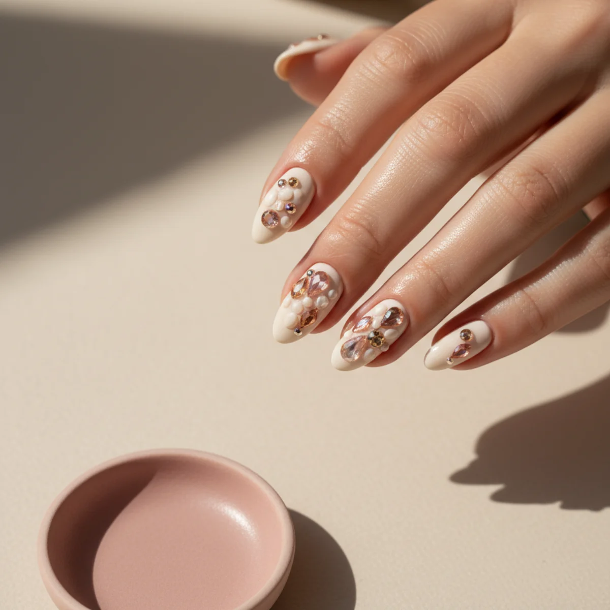 Pink Aura Halo — nail color design ideas