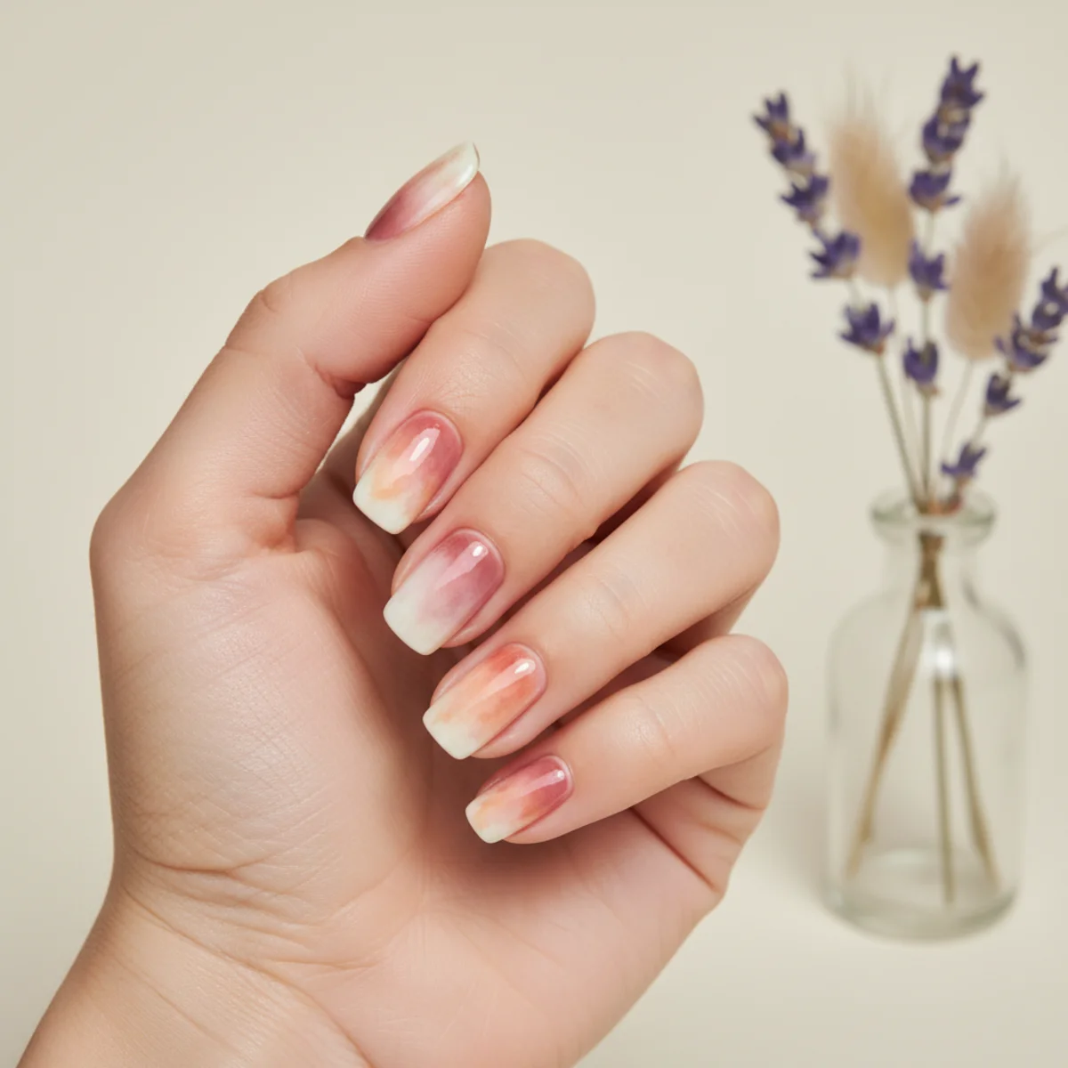 Green French Tip — nail color design ideas