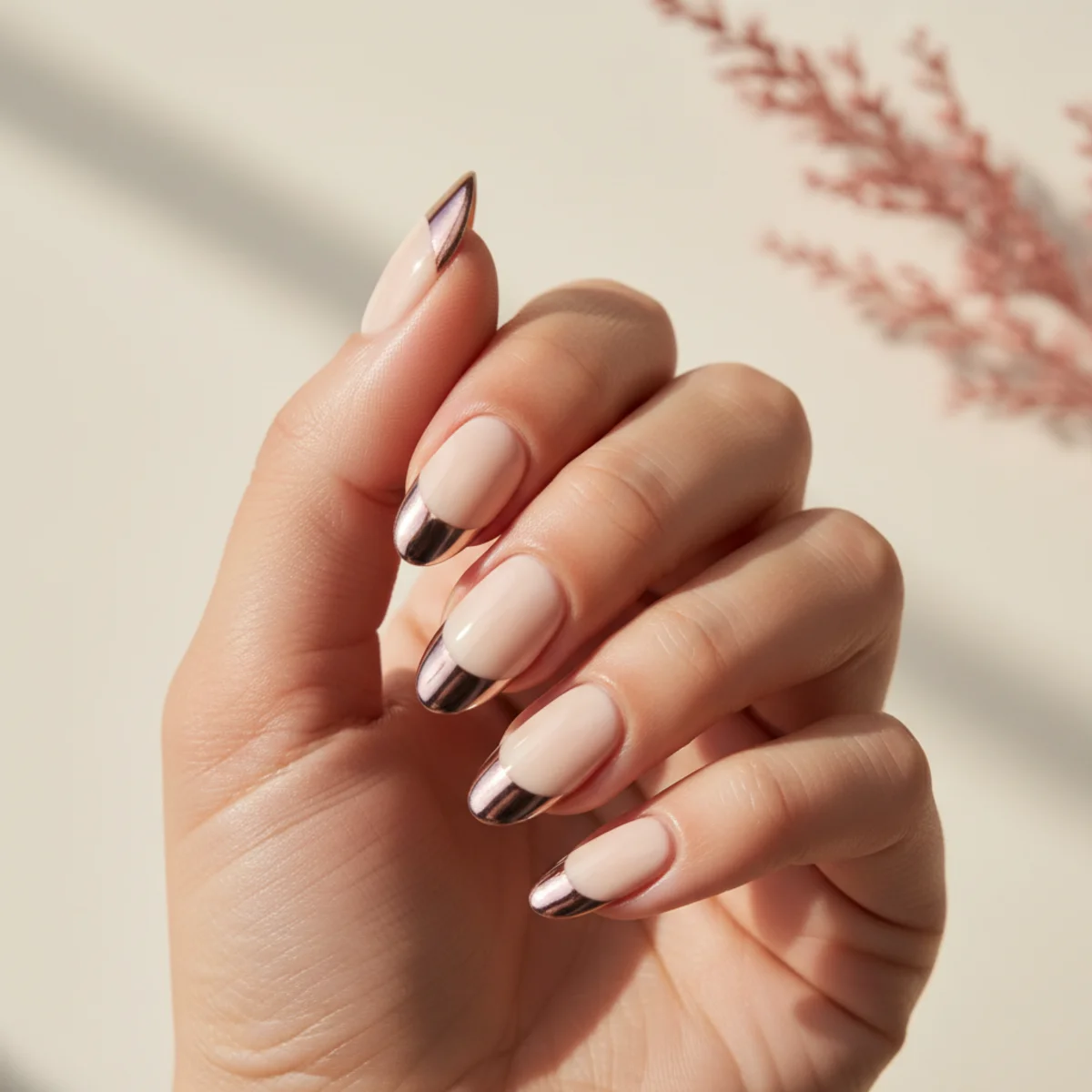Pink Micro French — nail color design ideas