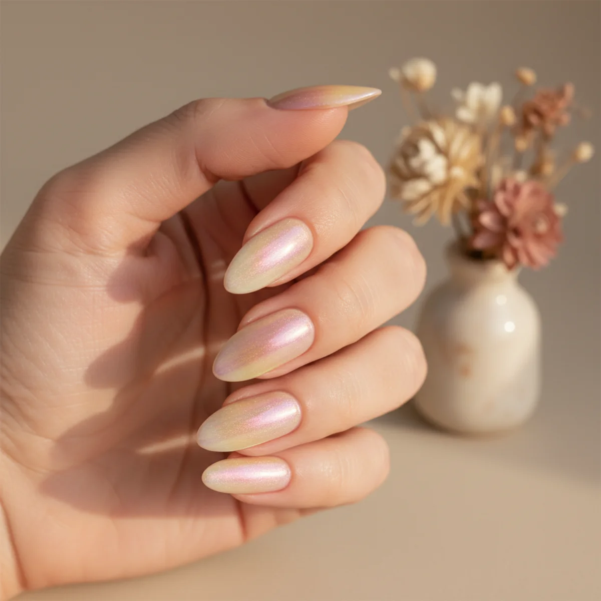 Red Chrome Mirror — nail color design ideas