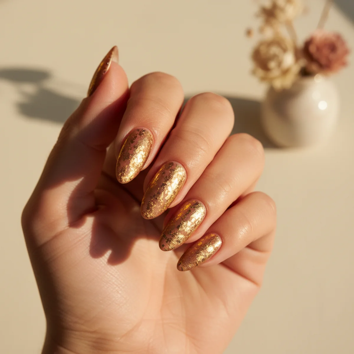 Mirror Silver On Almond — nail design ideas almond shape