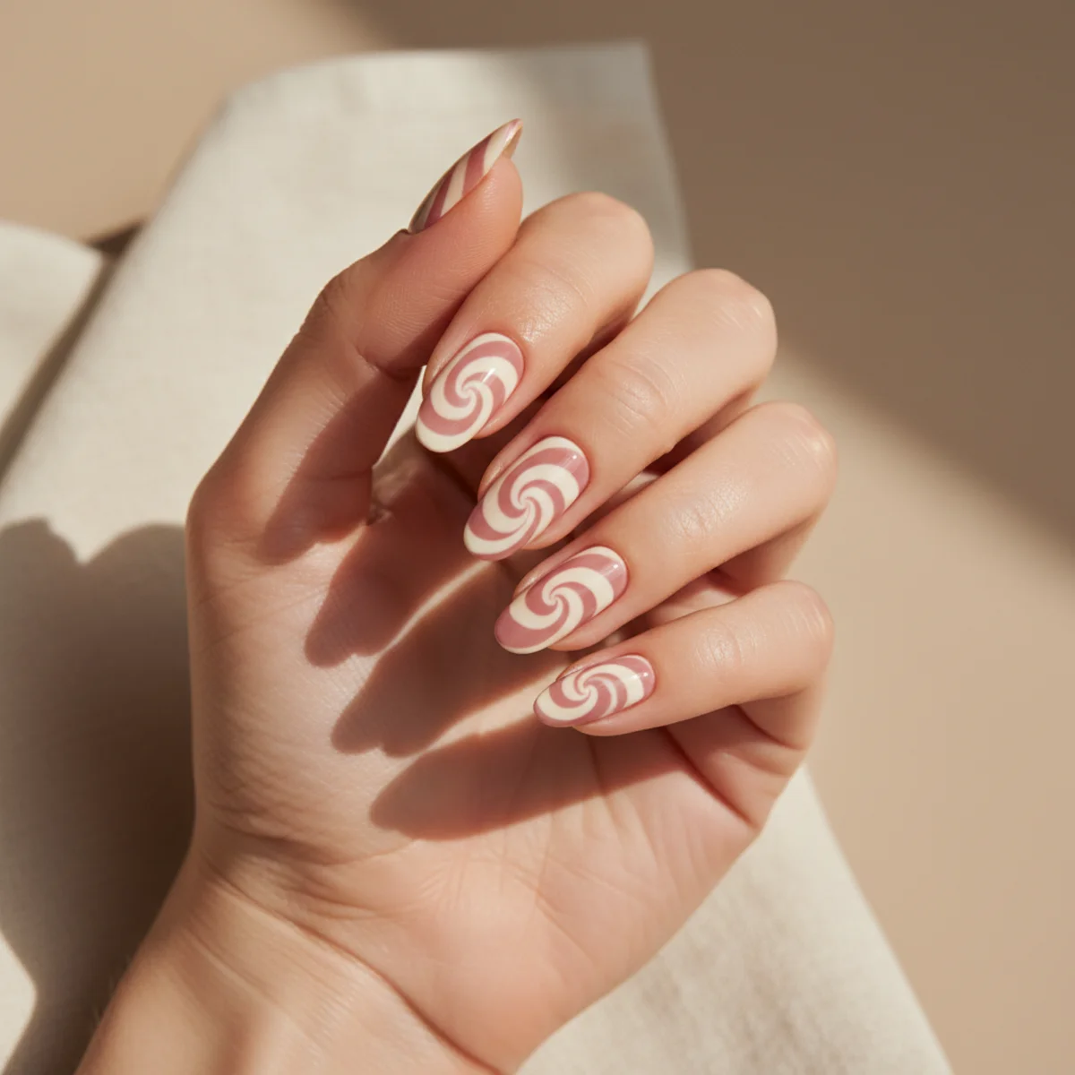Cherry Blossom Branch On Almond — nail design ideas almond shape