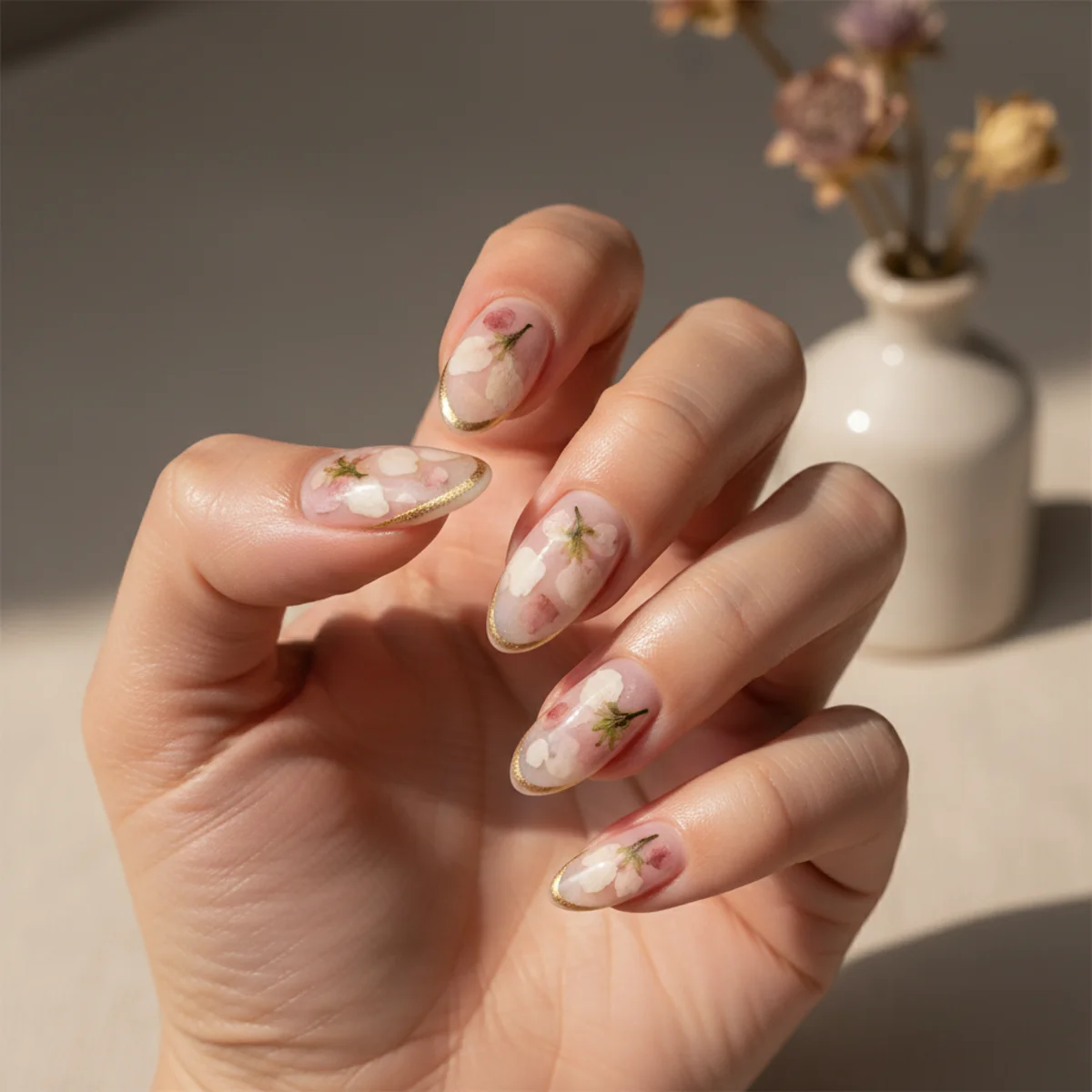 Aurora Chrome On Almond — nail design ideas almond shape