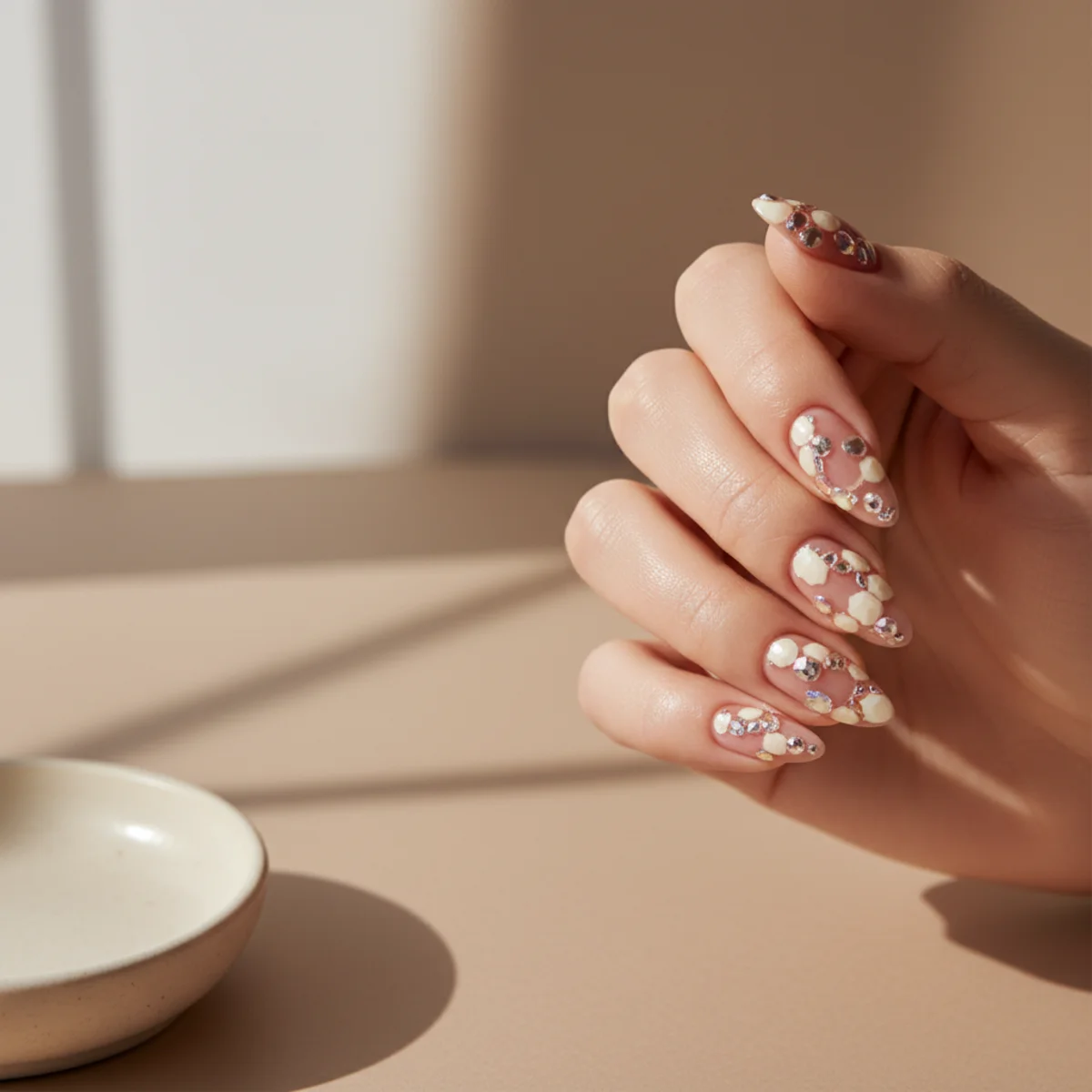 Reverse French On Almond — nail design ideas almond shape