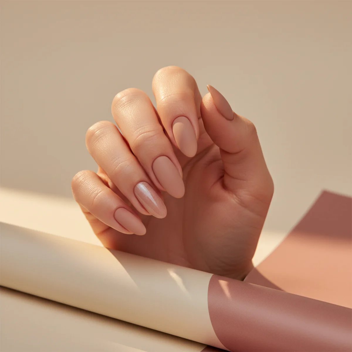 Milky French On Almond — nail design ideas almond shape