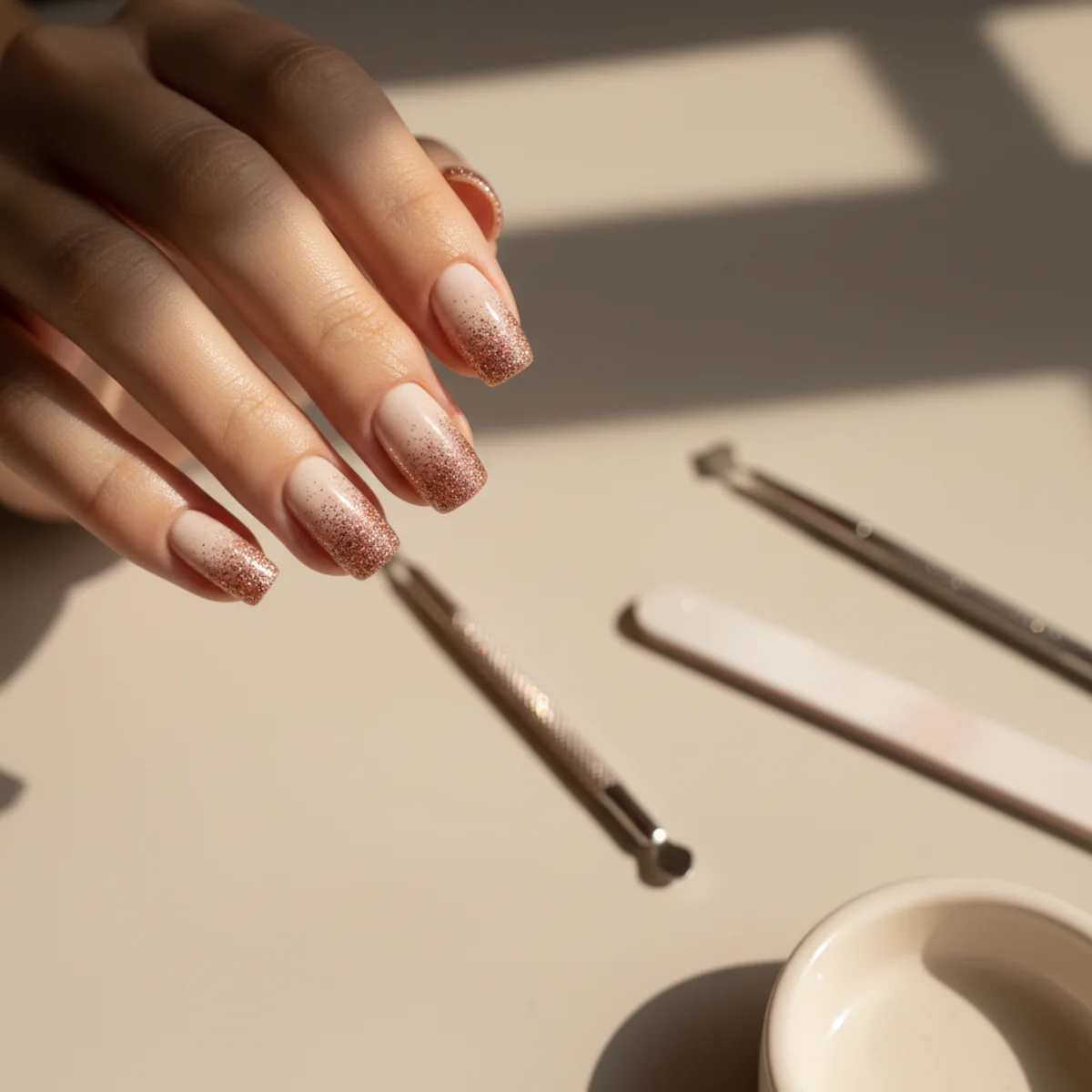 Three-Tone Vertical Stripe — nail design ideas at home
