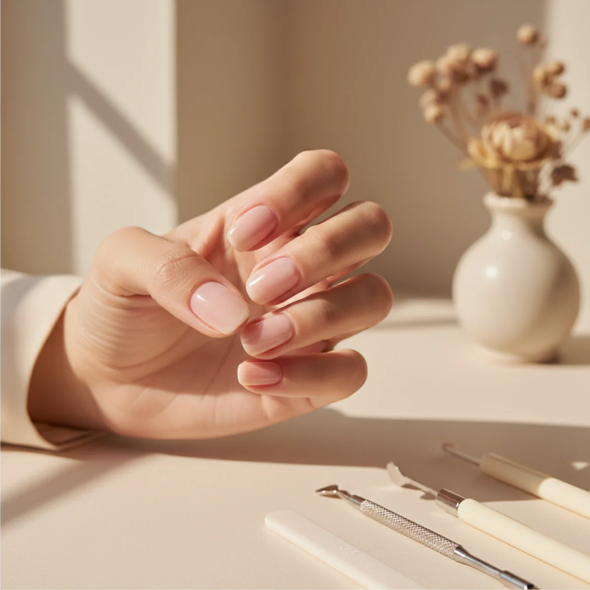 Sheer Cherry Glaze — nail design ideas at home