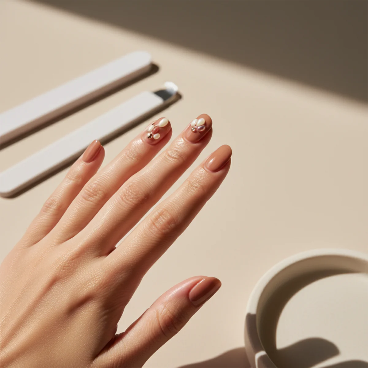 Heart French Tip — nail design ideas at home