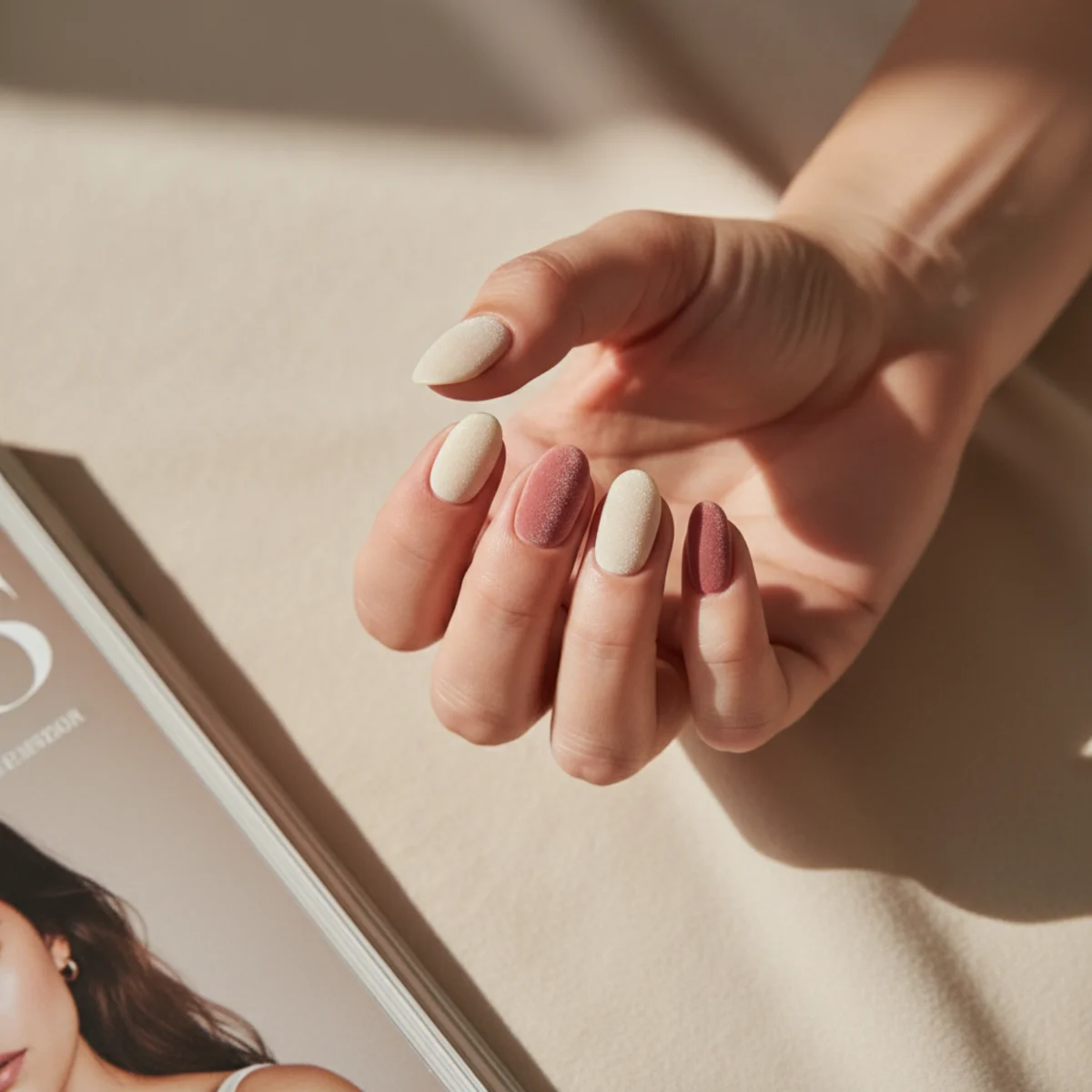 Three-Tone Vertical Stripe — nail design ideas