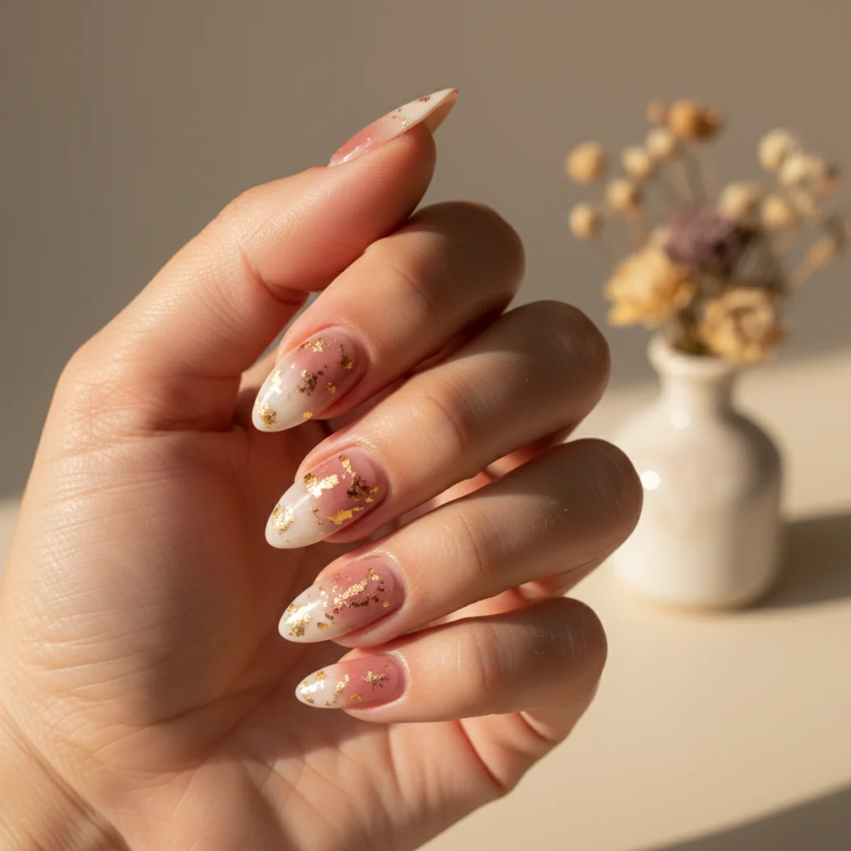 Smoke Ribbon Across Two Fingers — seasonal nail design ideas