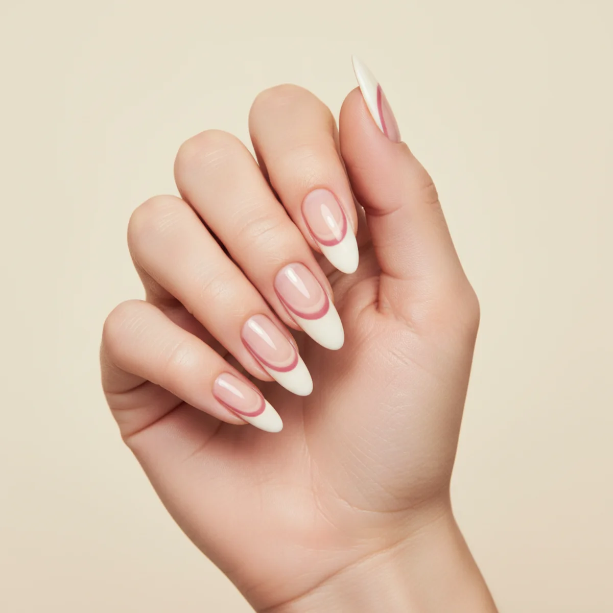 Hand-Painted Lace Cuff — short acrylic nail design ideas