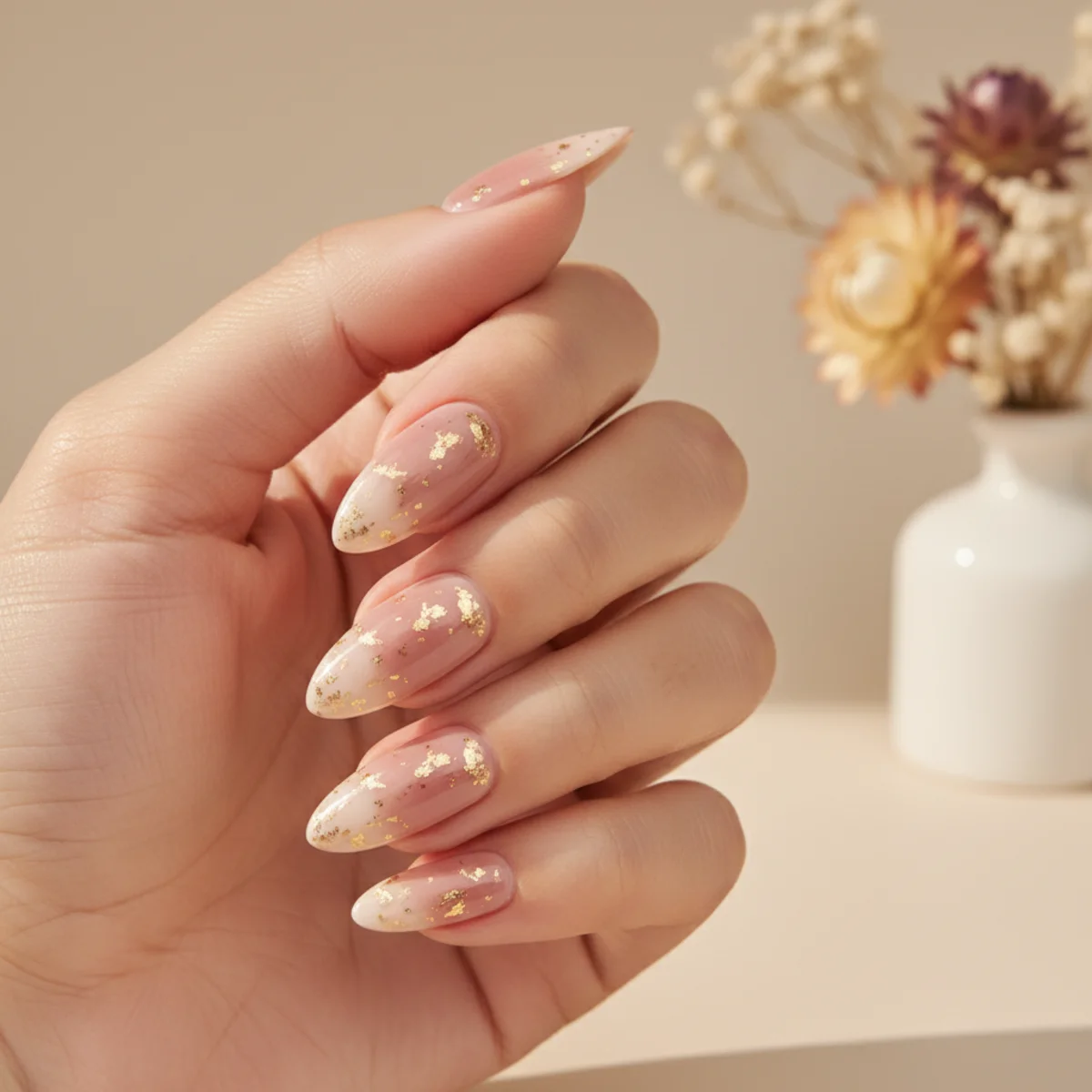 Pearl Outline Short — short acrylic nail design ideas