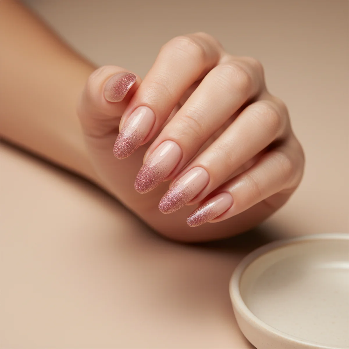 Single-Finger Cherry Accent — short acrylic nail design ideas