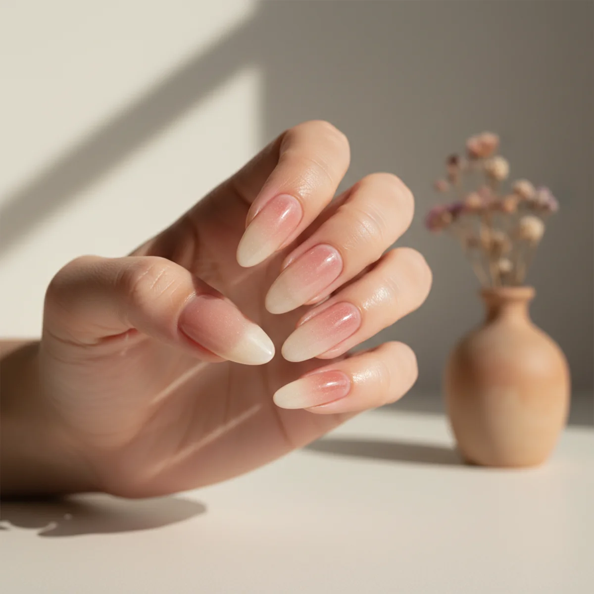 Aurora Pearl Short — short acrylic nail design ideas