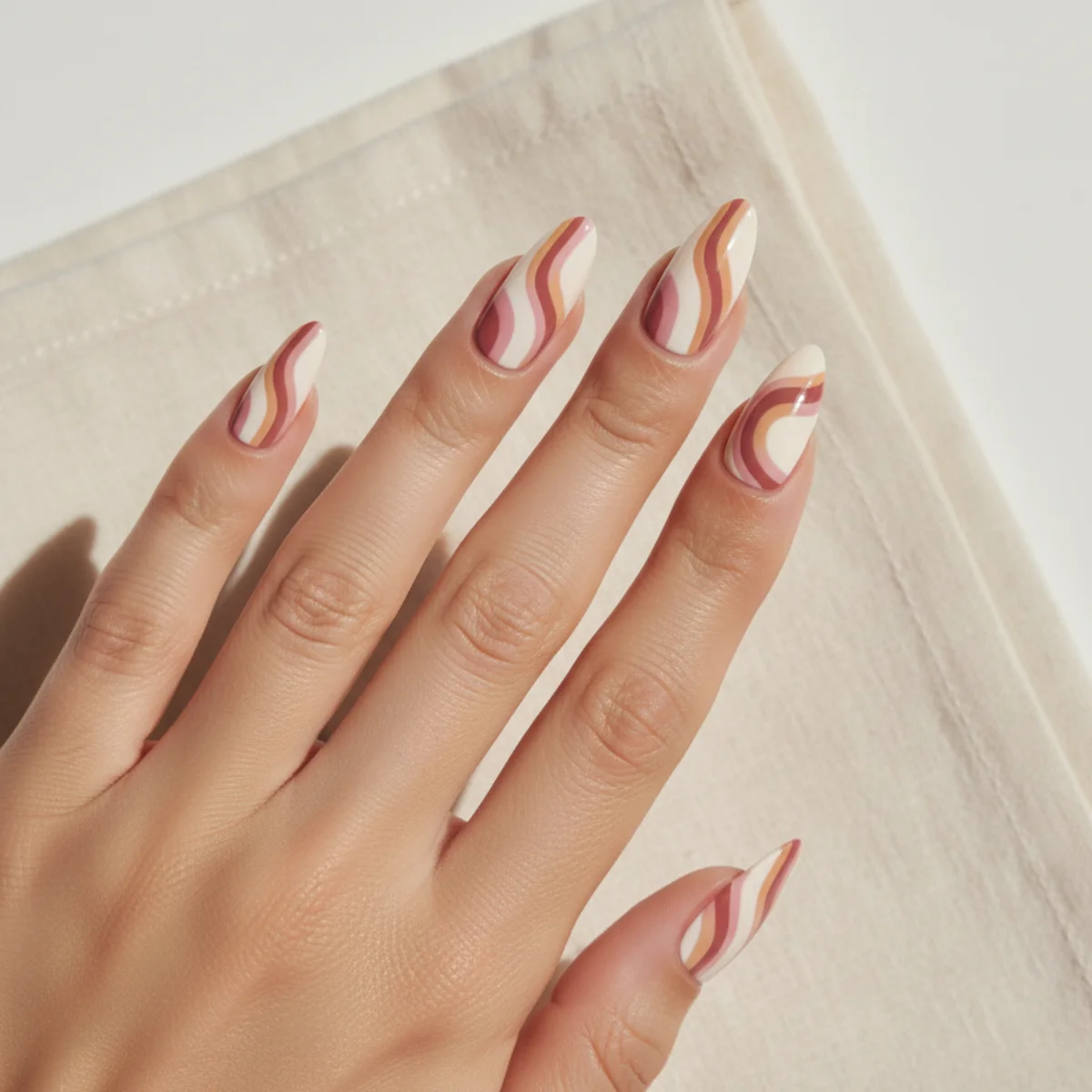 Bow Charm On Ring Finger — short acrylic nail design ideas