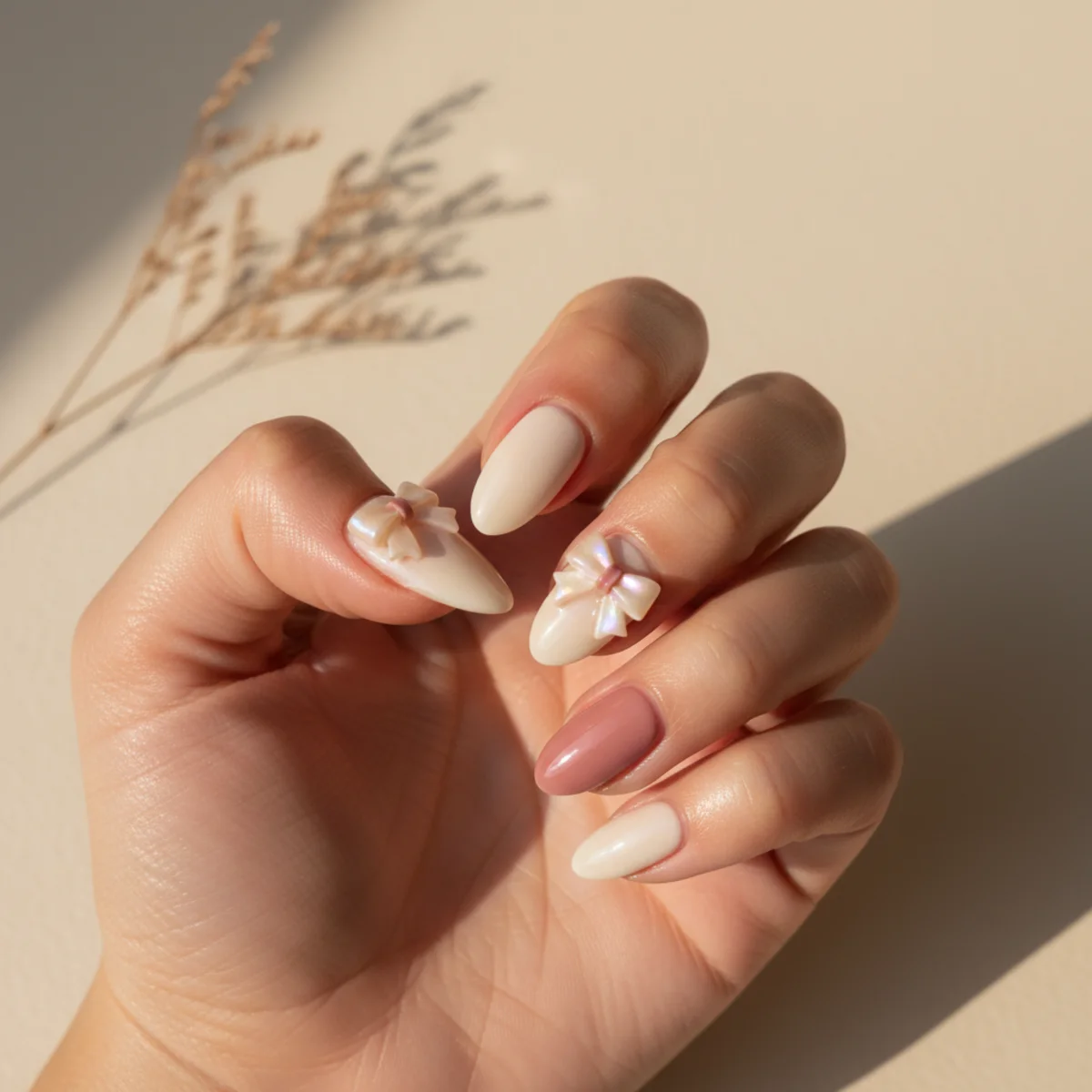 Sheer Pink With Star Confetti — short acrylic nail design ideas