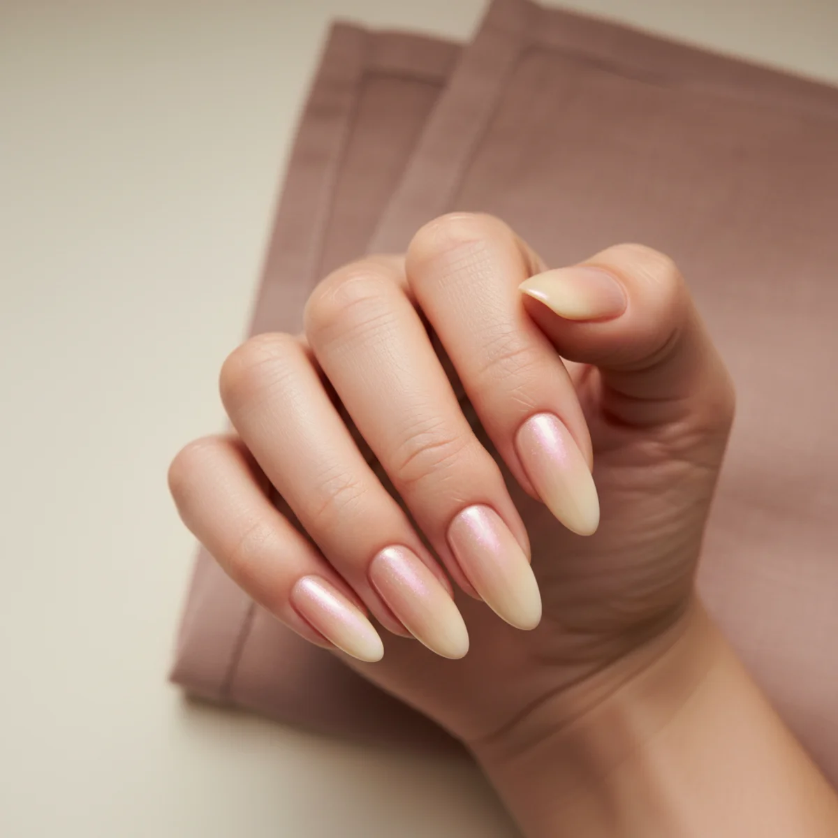 Aurora Pearl Short — short nail design ideas