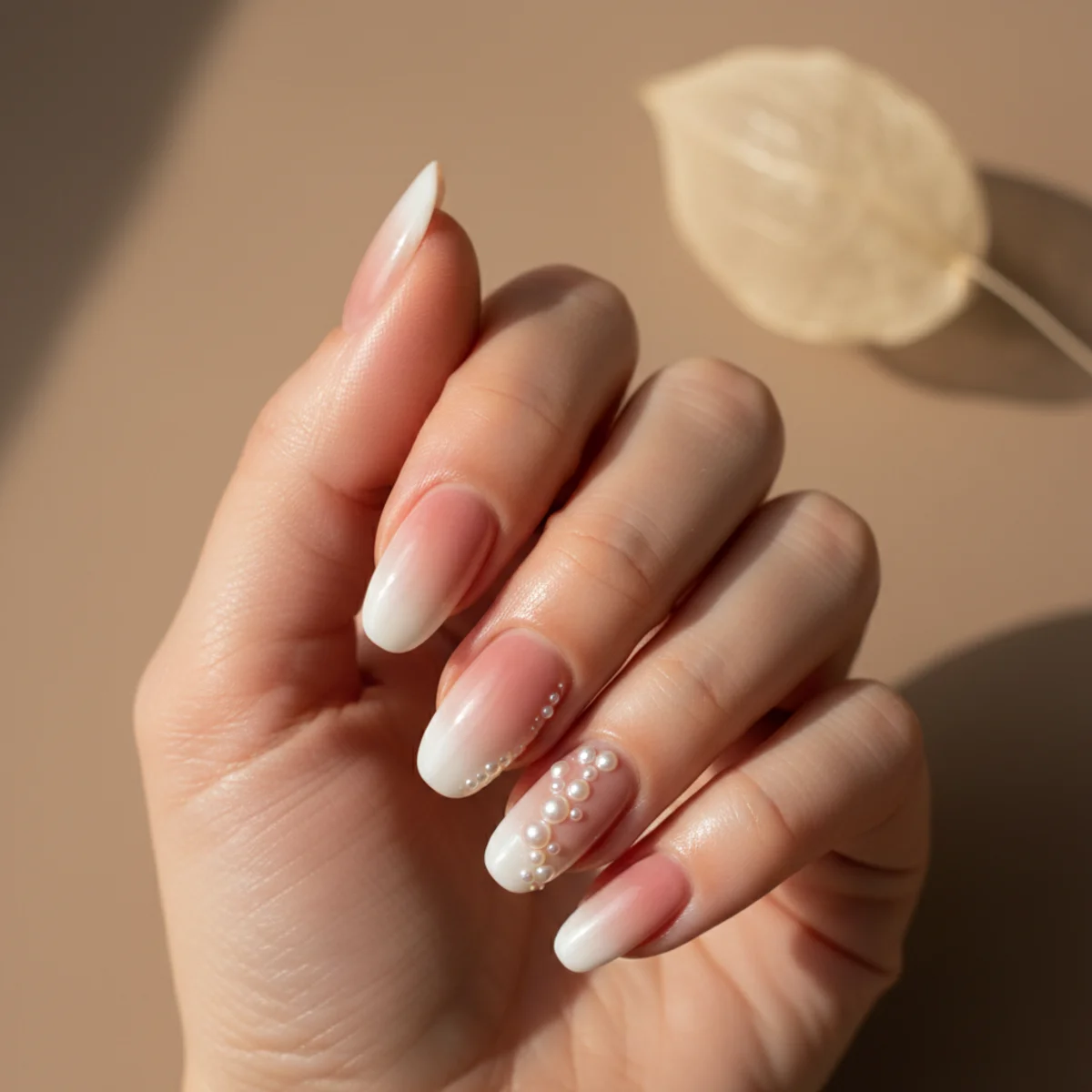 Gold Half-Moon — short nail design ideas