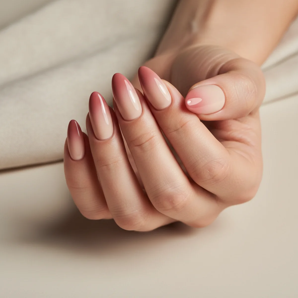 Cherry Blossom Sprig — short nail design ideas