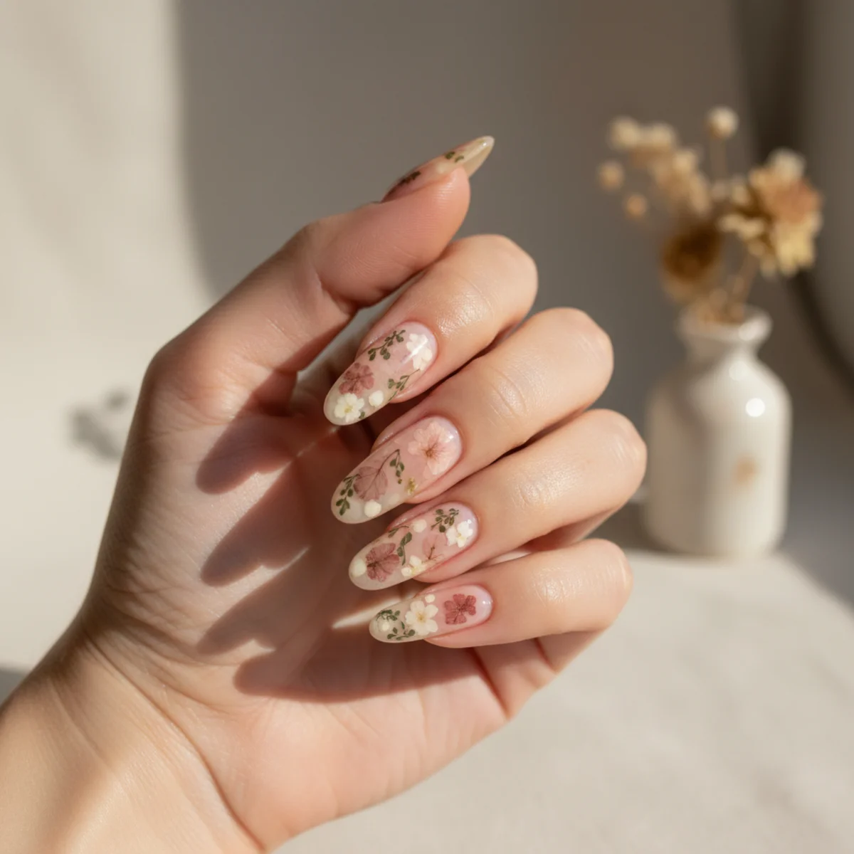 Pearl Outline Short — short nail design ideas