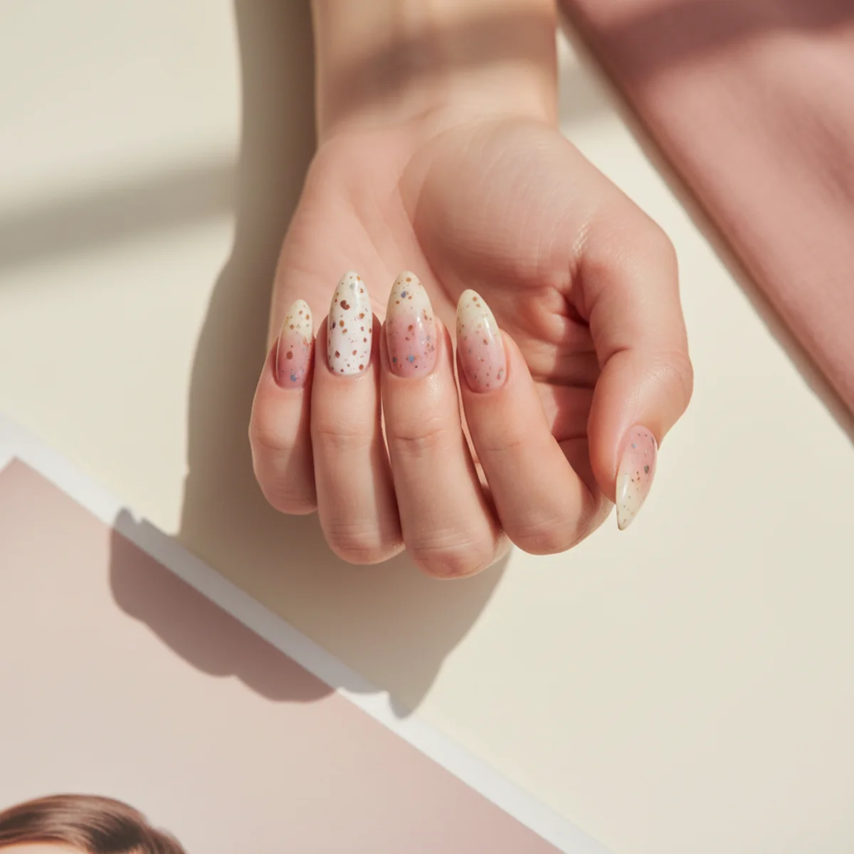 Cobalt Blue With Foil — short nail design ideas
