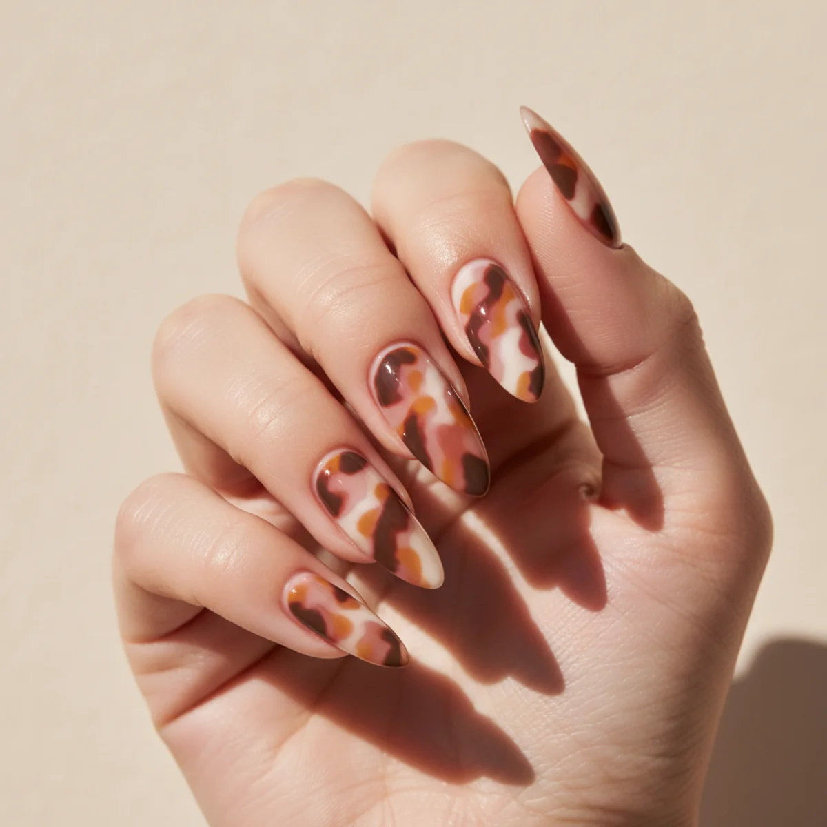 Sheer Mint With Floral — short nail design ideas