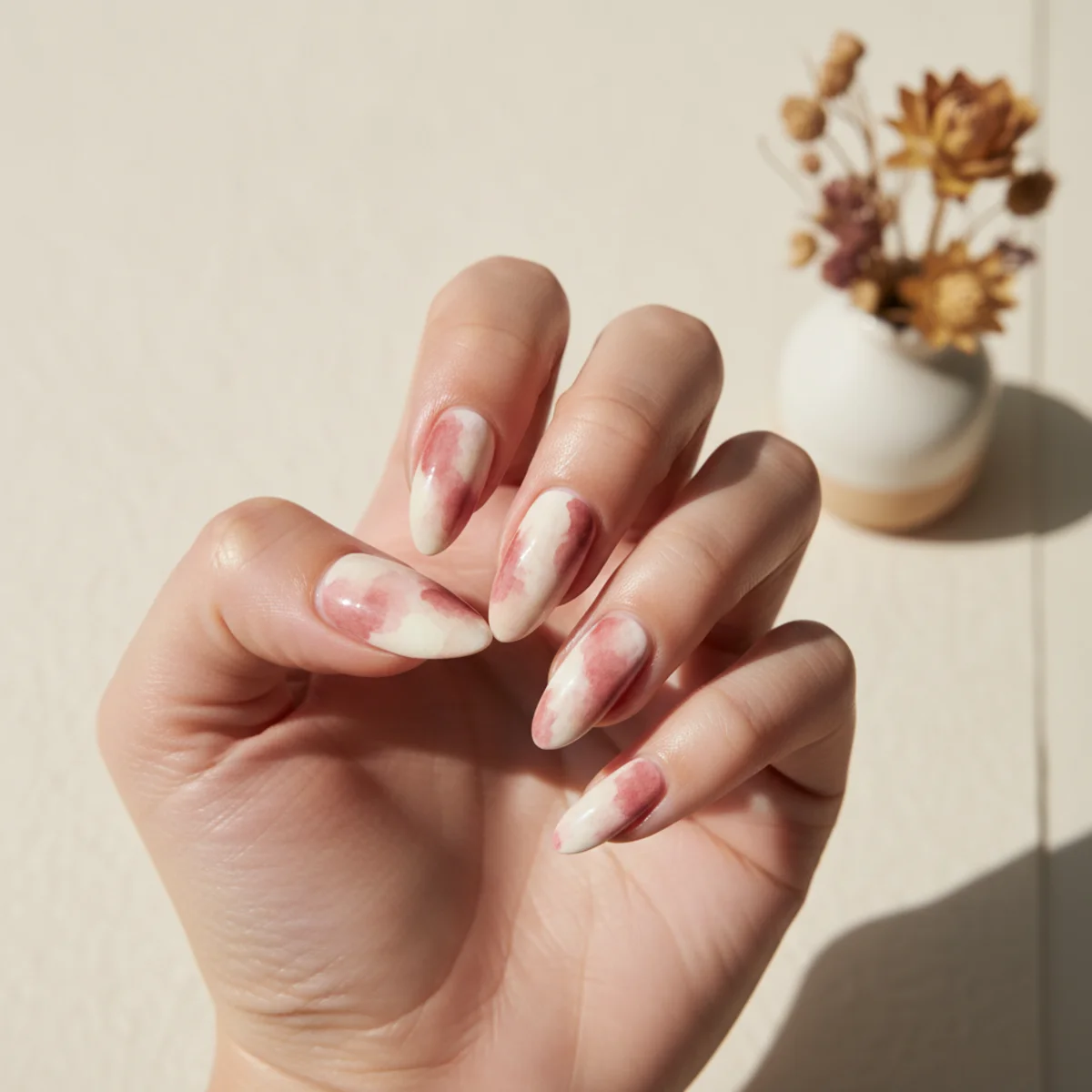 Glazed Donut Short — short nail design ideas