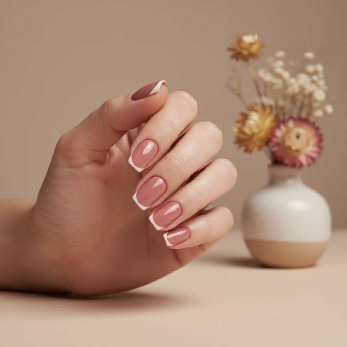 Sheer Mauve Minimalist — simple nail design ideas