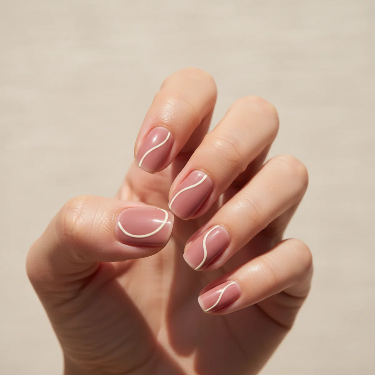 Glazed Donut Minimalist — simple nail design ideas