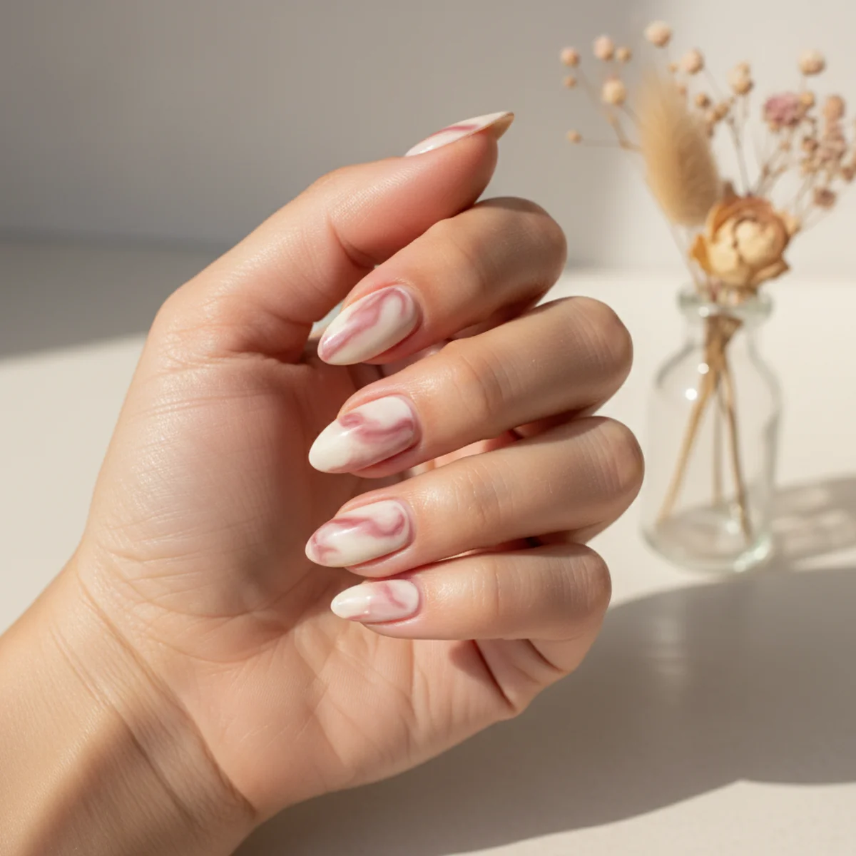 Micro French Pink — simple nail design ideas