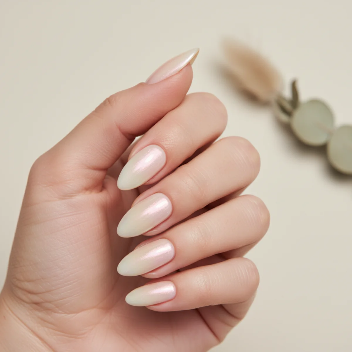 Sheer Milky Base — simple nail design ideas