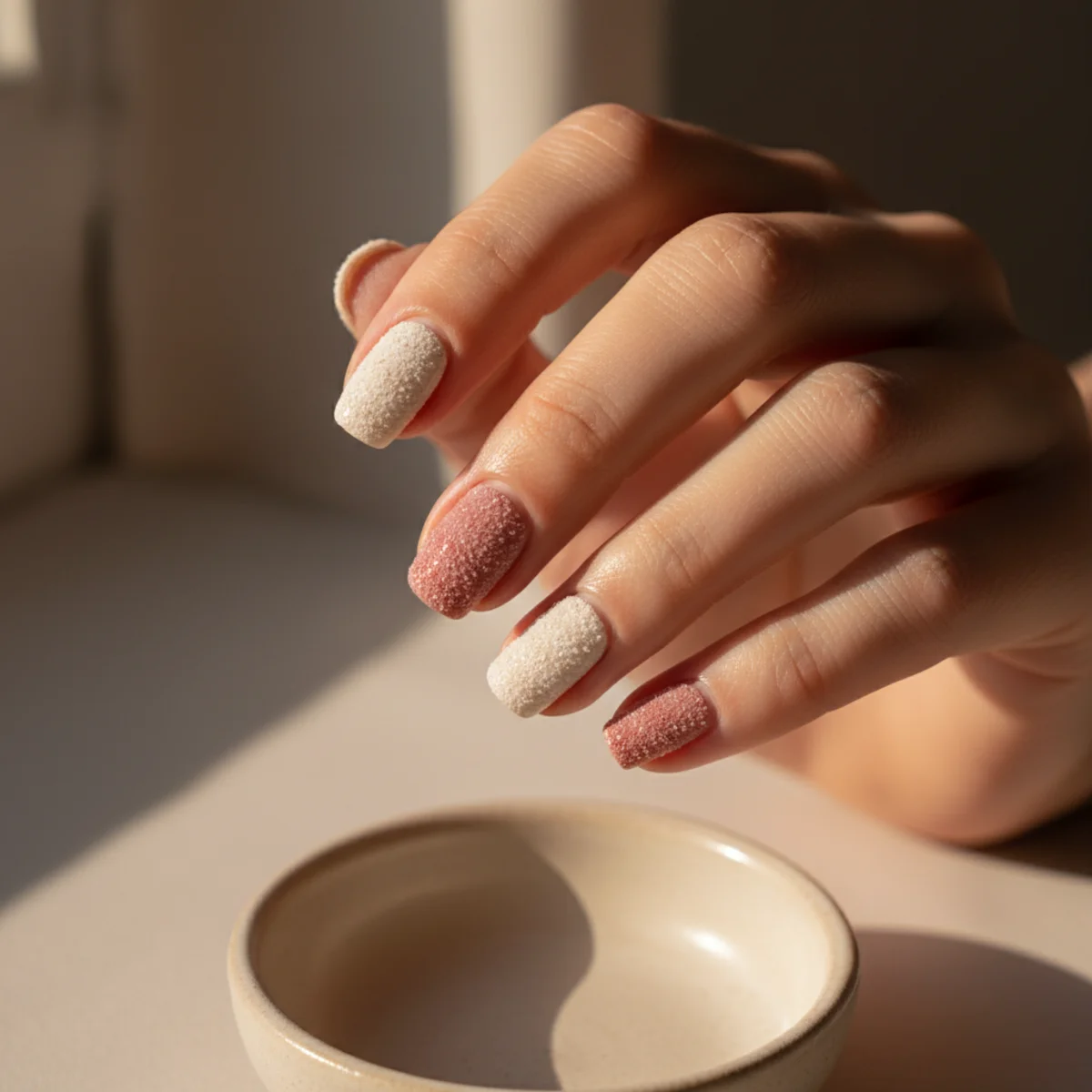 Tonal Mauve Ombre Minimalist — simple nail design ideas