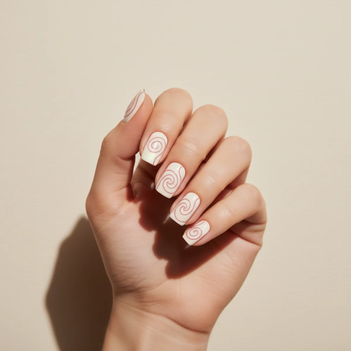 Single-Line Cuff — simple nail design ideas