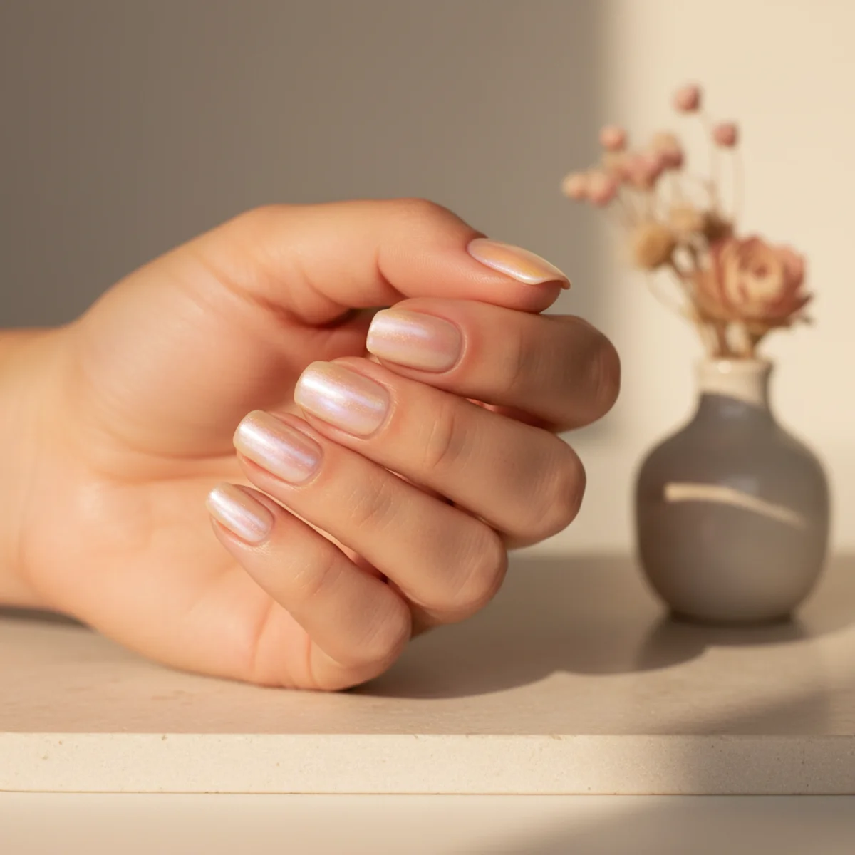 Sheer Pink Glaze — simple nail design ideas