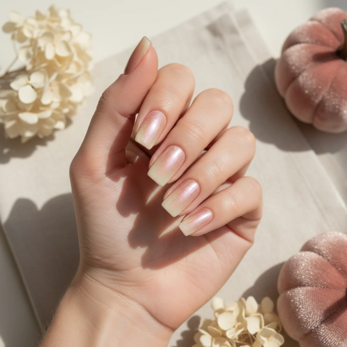 Pastel Rainbow Tip — spring nail design ideas