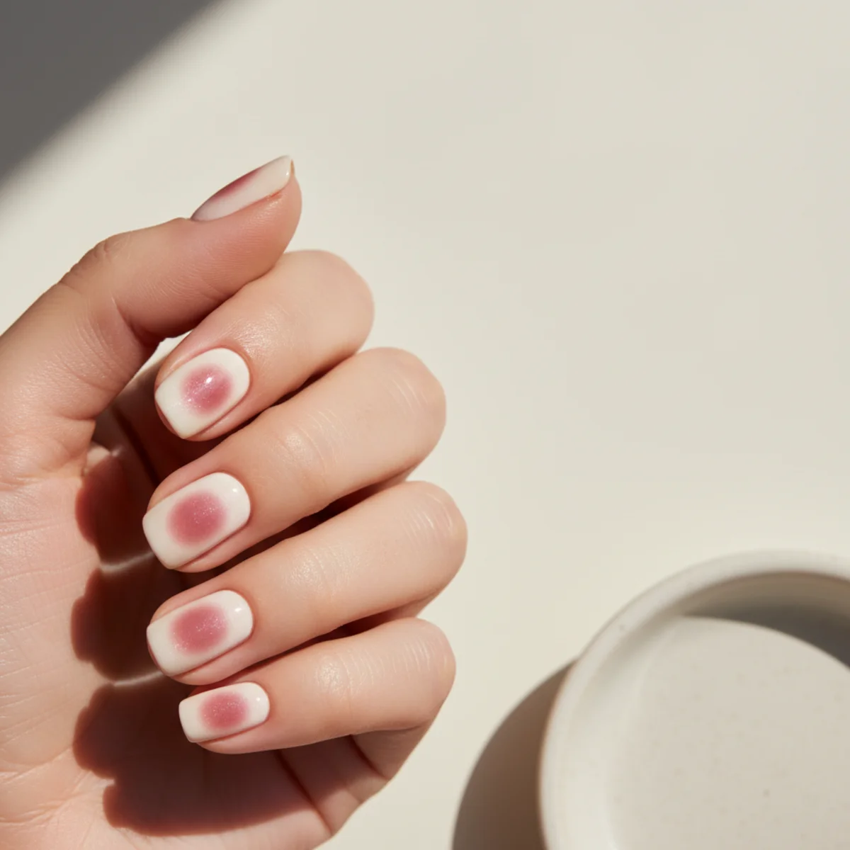 Sheer Champagne Spring — spring nail design ideas