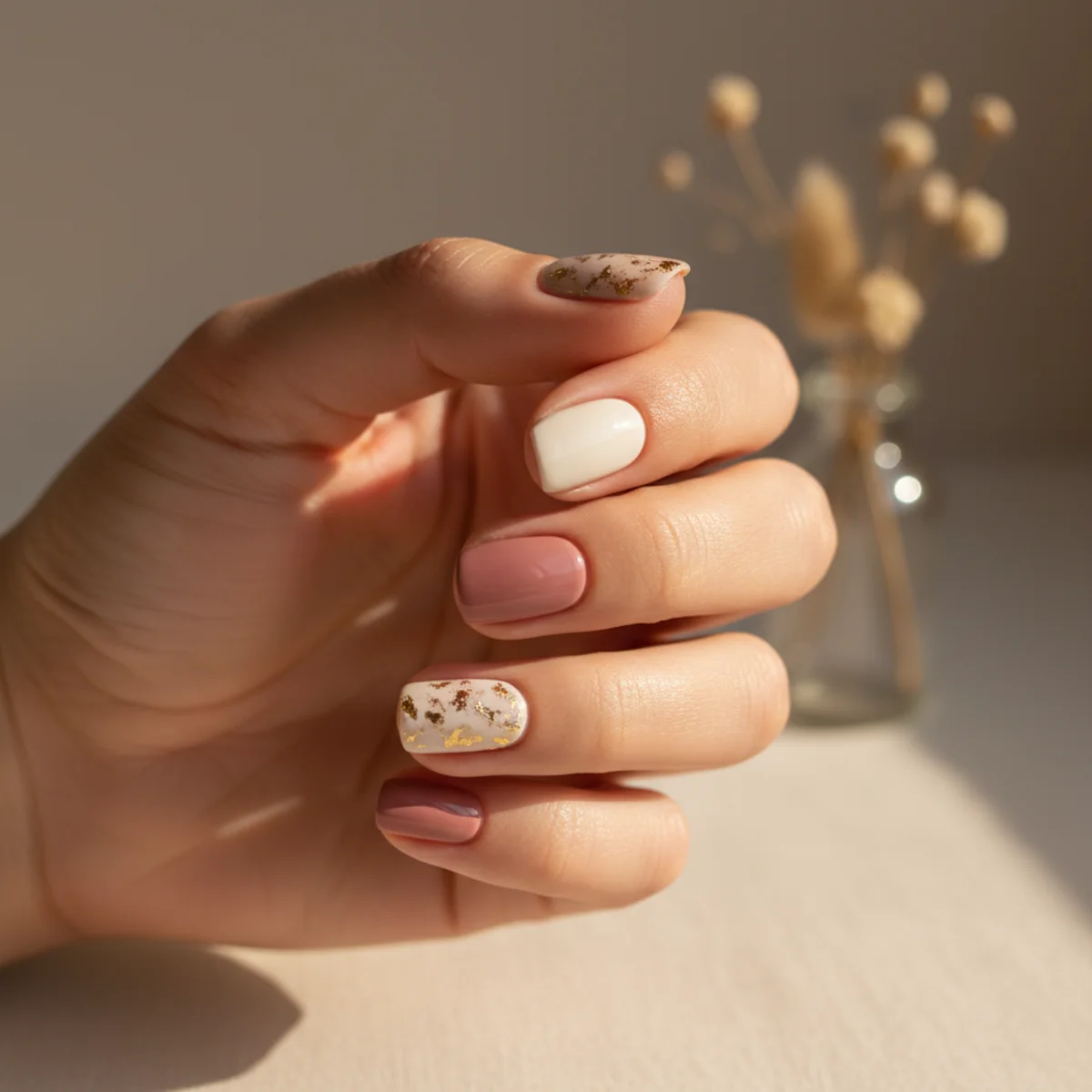 Cherry Blossom Branch — spring nail design ideas