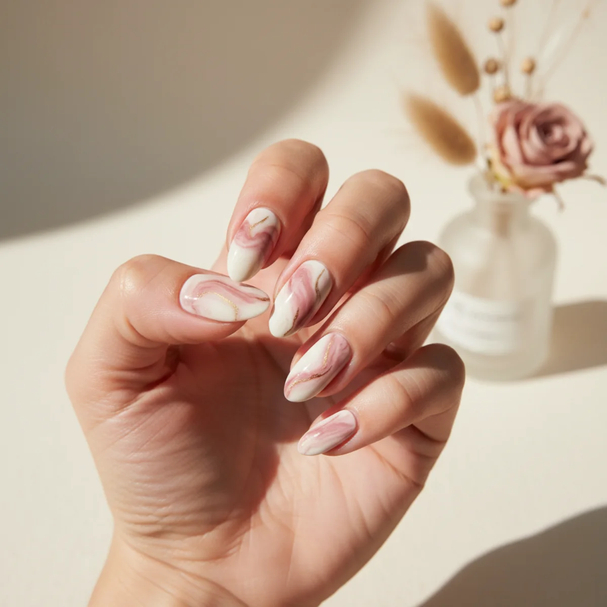 Sheer Tortoise Spring — spring nail design ideas